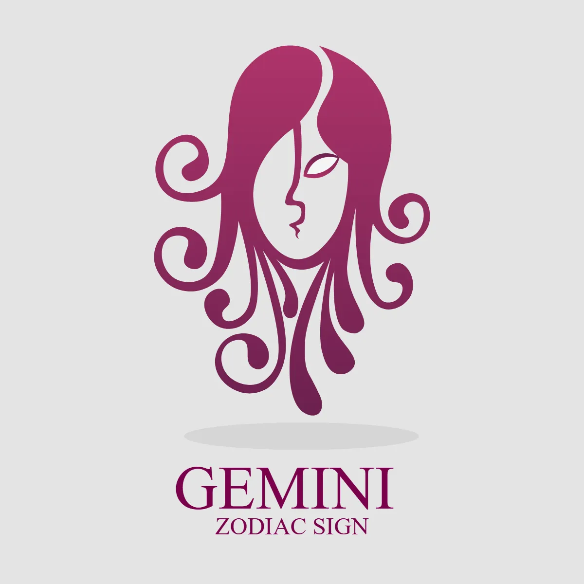 Zodiac Sign Gemini Clip Art Template