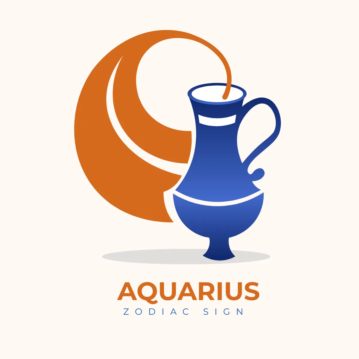 Free Zodiac Sign Aquarius Clip Art Template to Edit Online