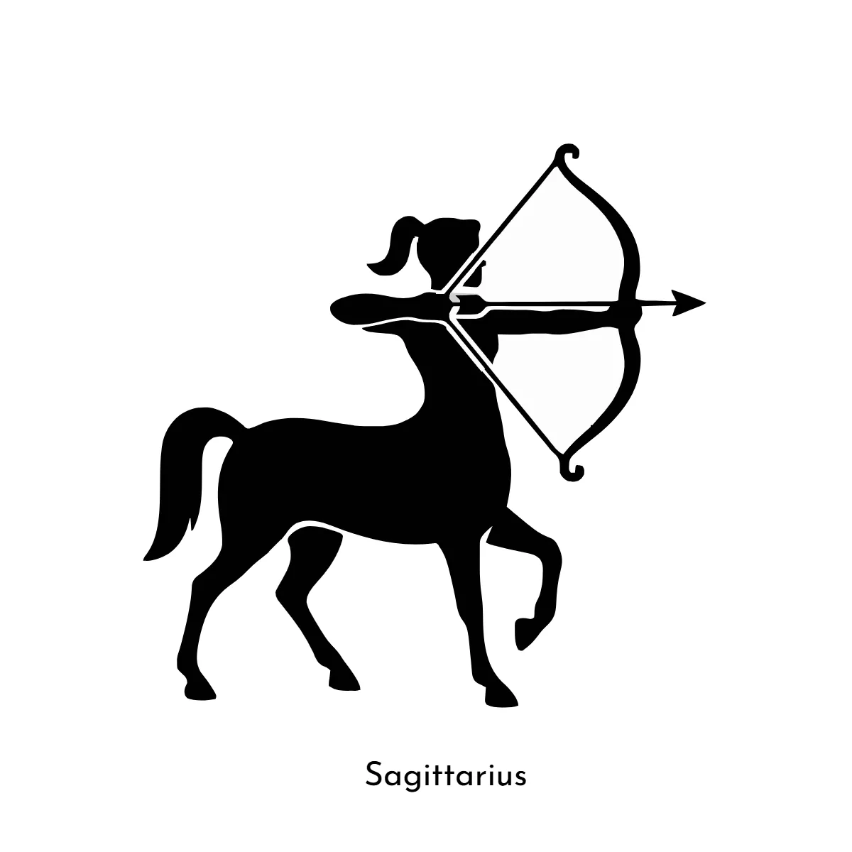 Free Sagittarius Silhouette Zodiac Sign Template to Edit Online