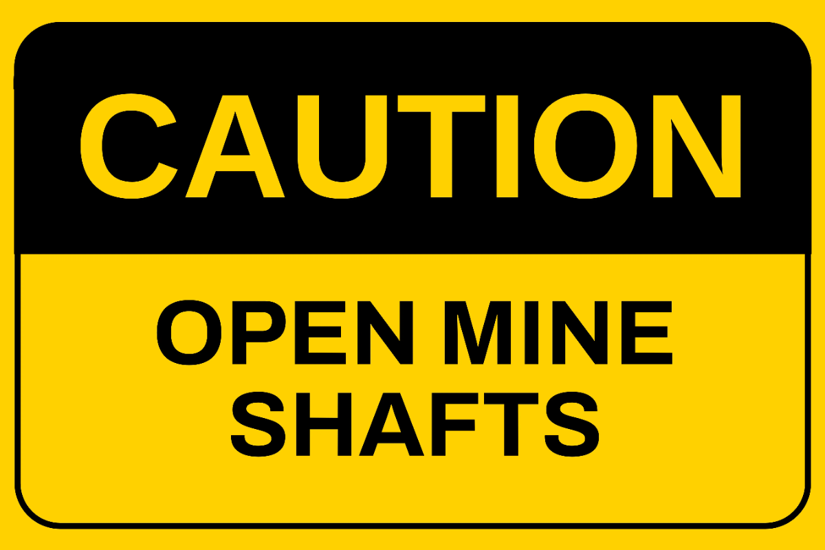 Free Open Mine Shafts Mining Sign Template to Edit Online
