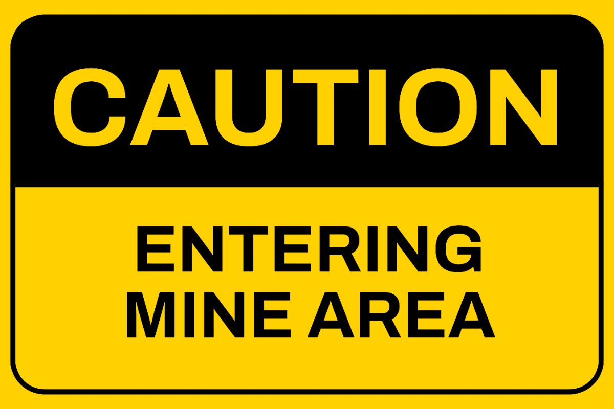Free Entering Mine Area Mining Sign Template to Edit Online