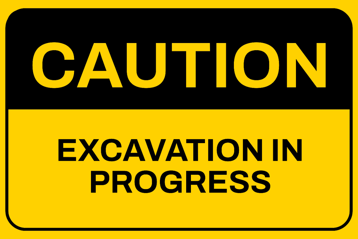 Free Excavation In Progress Mining Sign Template to Edit Online