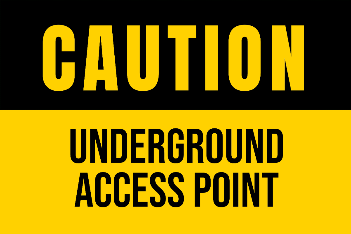 Underground Access Point Mining Sign Template