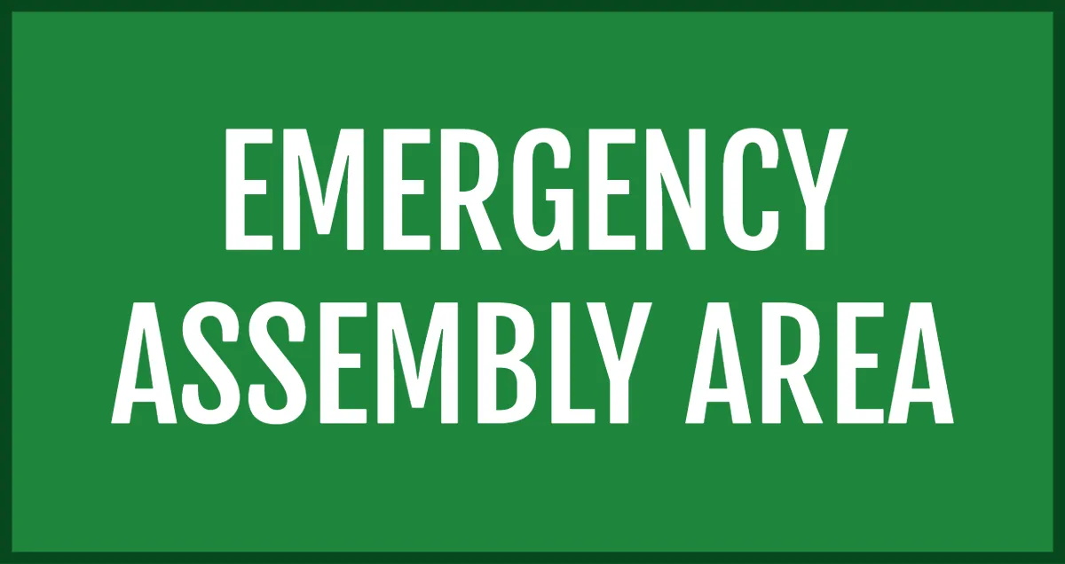 Emergency Assembly Area Mining Sign Template