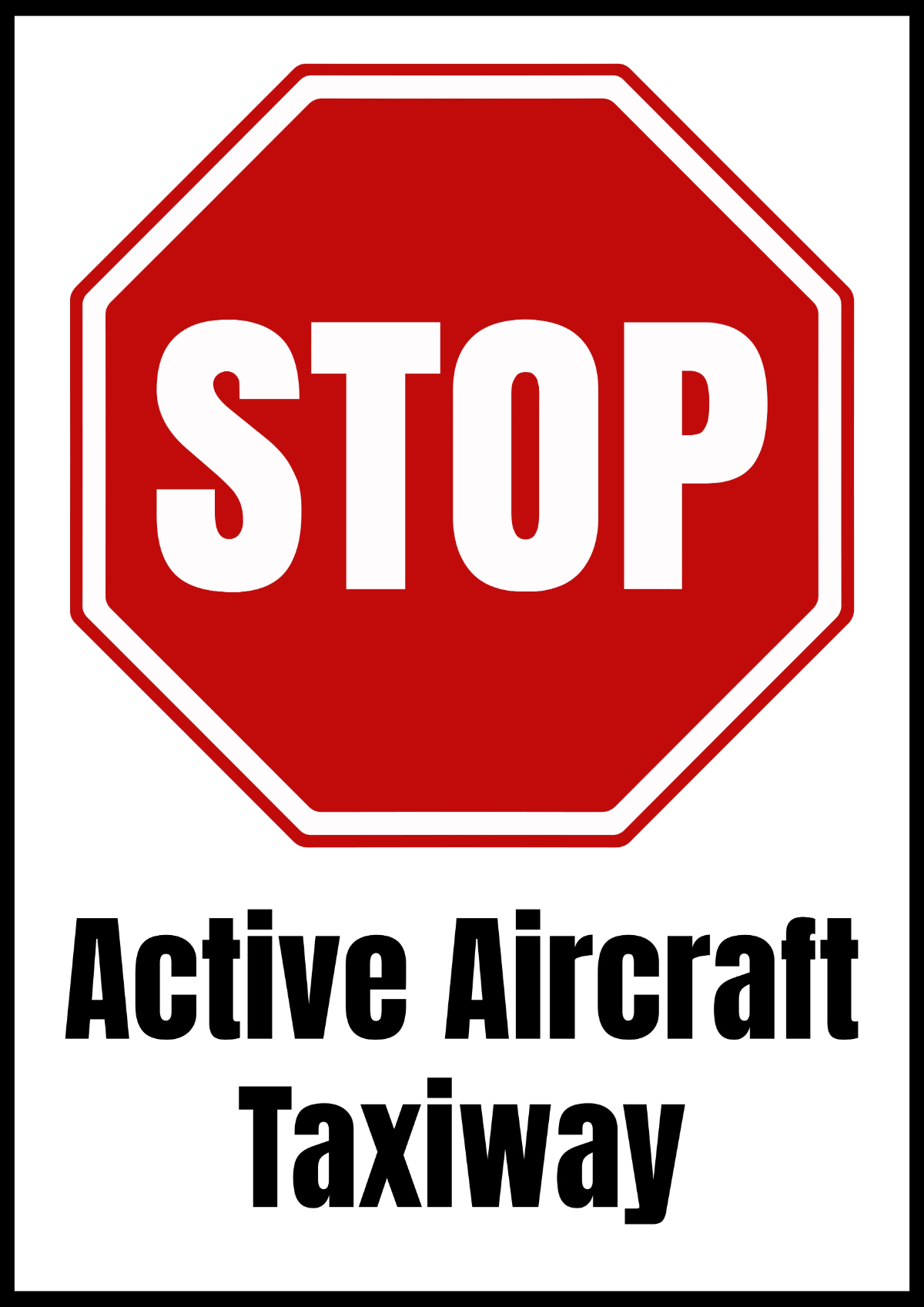 Taxiway Airport Sign Template