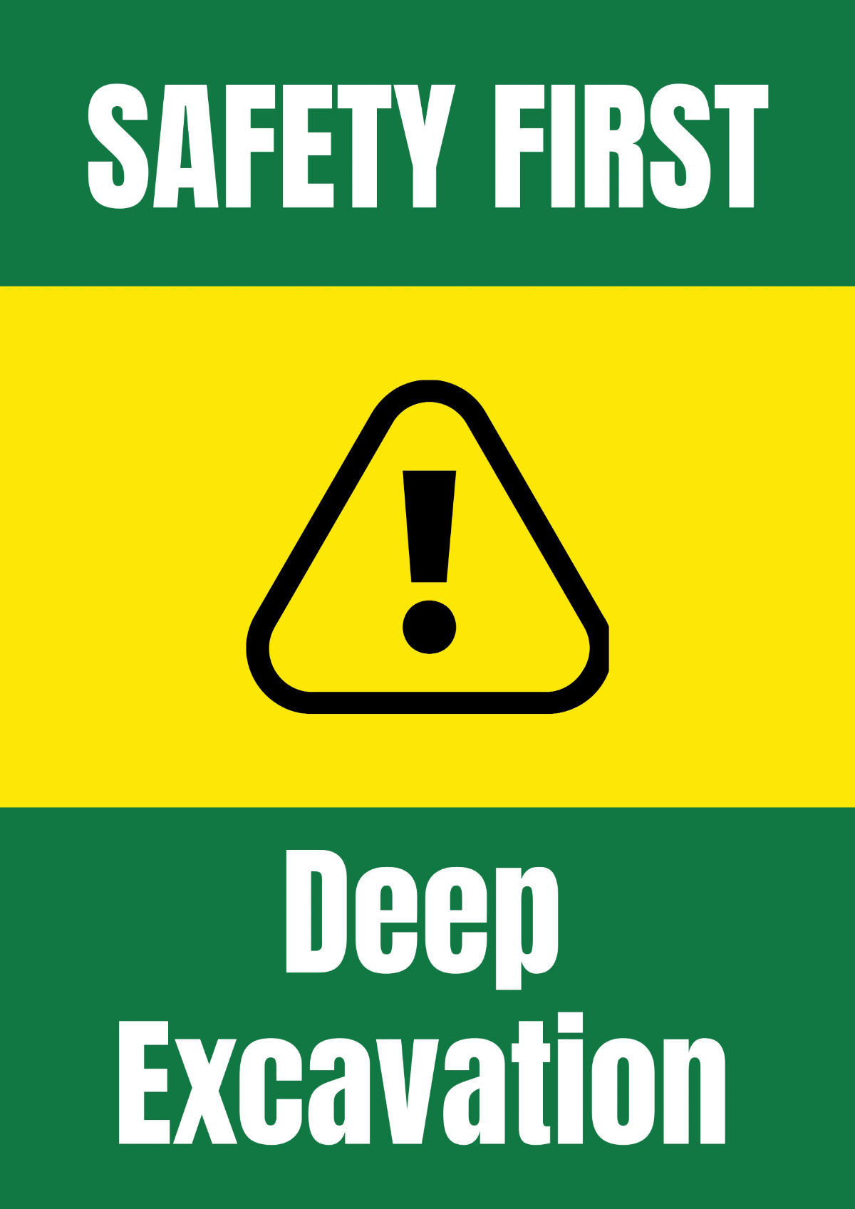 Safety First Mining Sign Template