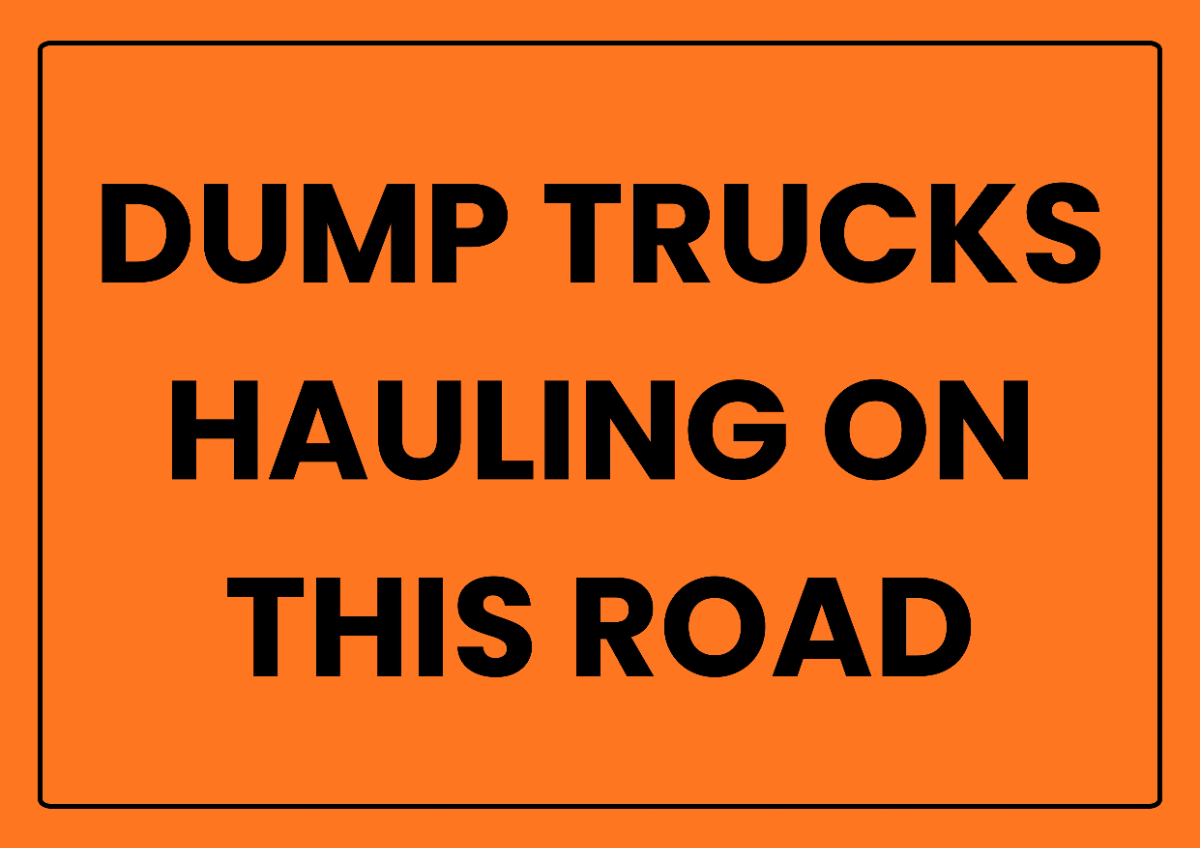Hauling Mining Sign Template