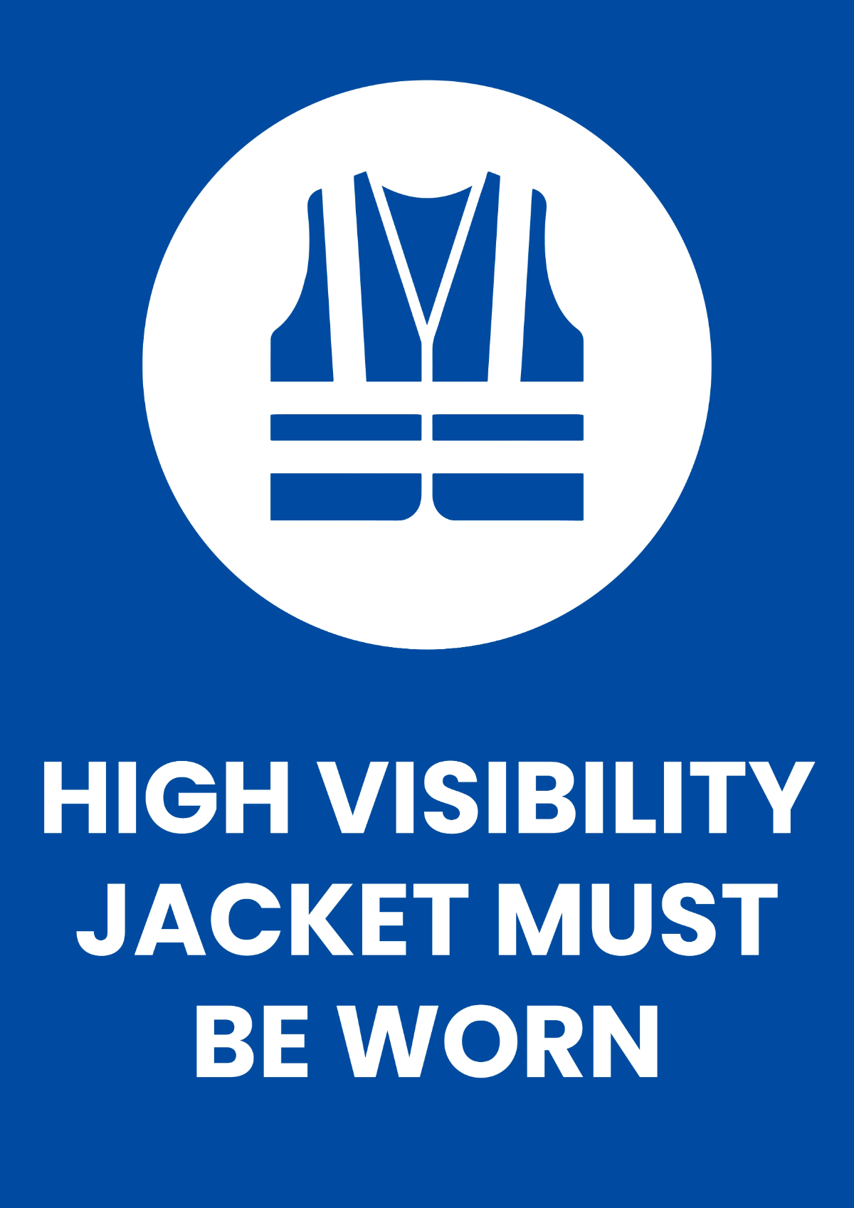 Safety Jacket Mining Sign Template