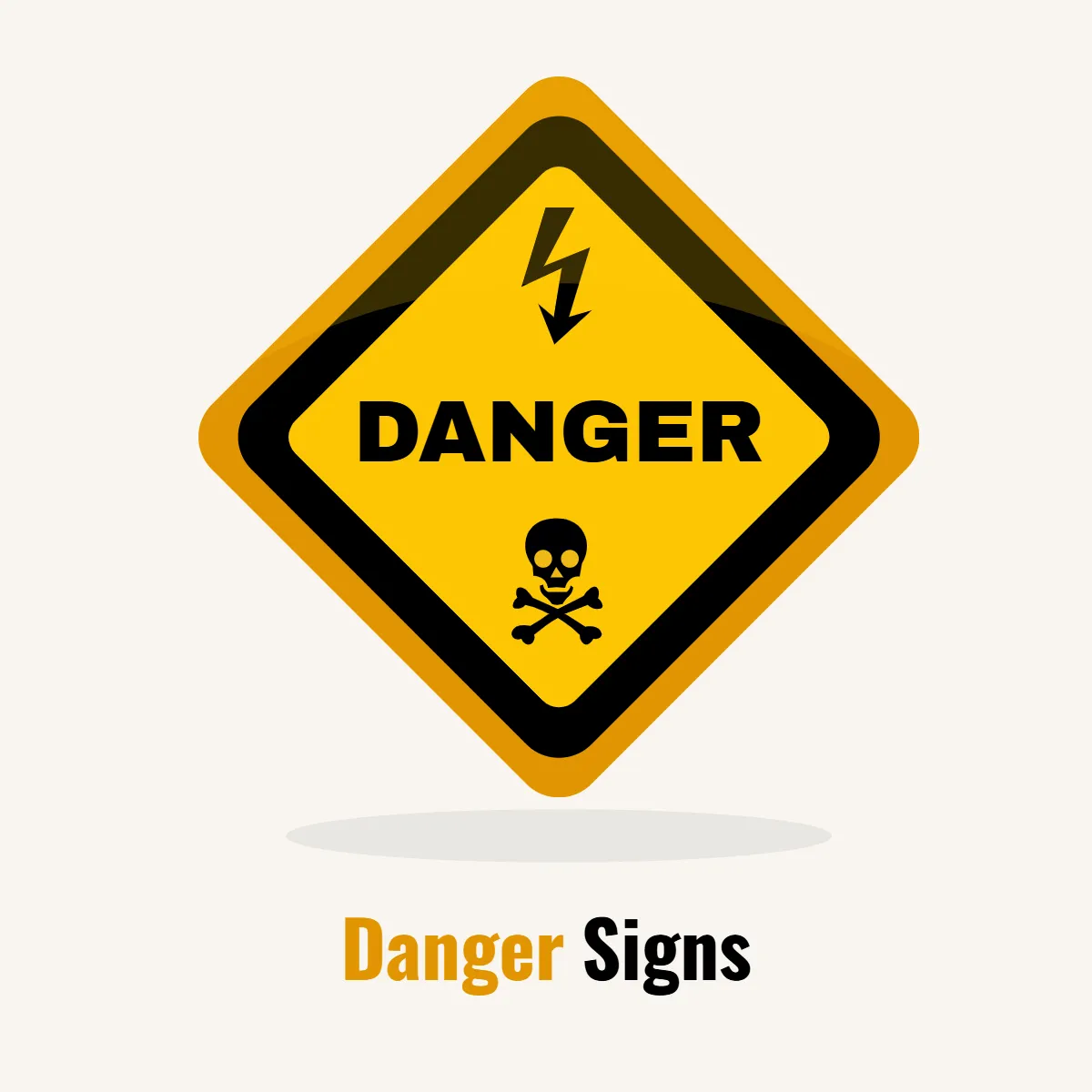 Danger Signs Clip Art Template