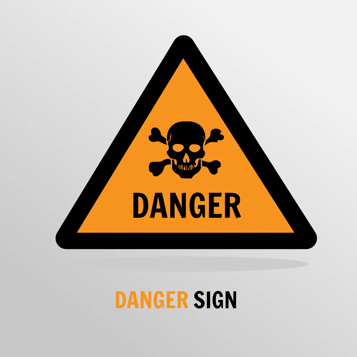 Triangle Danger Signs Clip Art Template