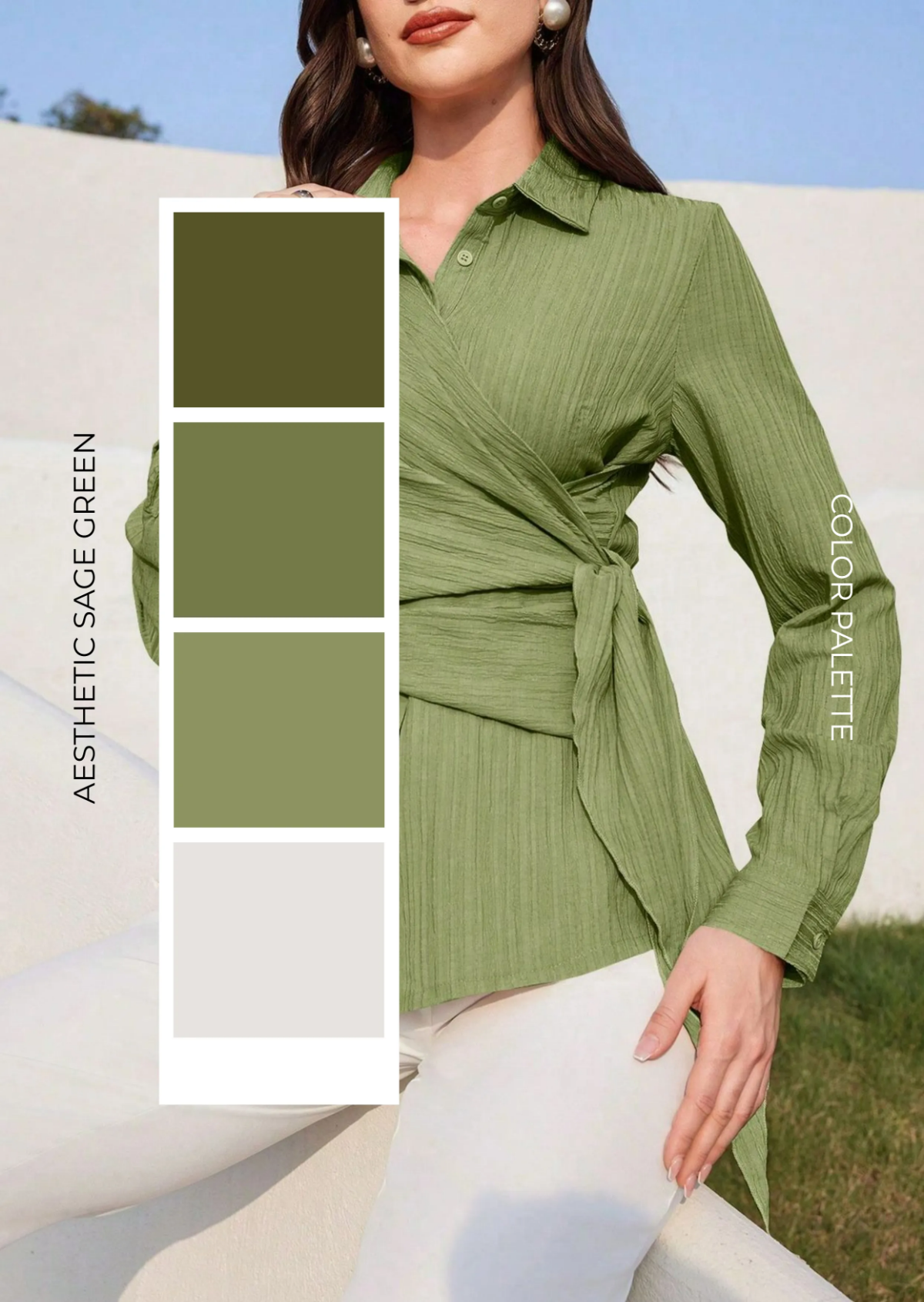 Free Aesthetic Sage Green Color Palette Template to Edit Online