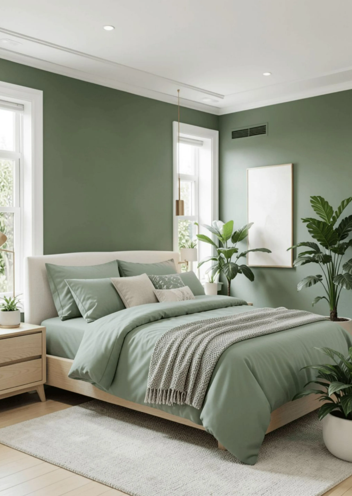 Free Sage Green Bedroom Inspiration Template to Edit Online