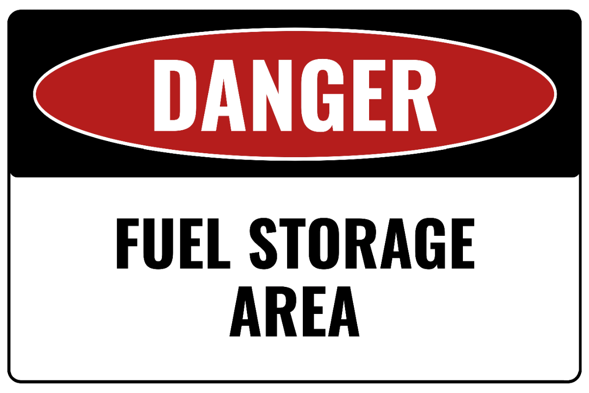Free Fuel Storage Area Mining Sign Template to Edit Online