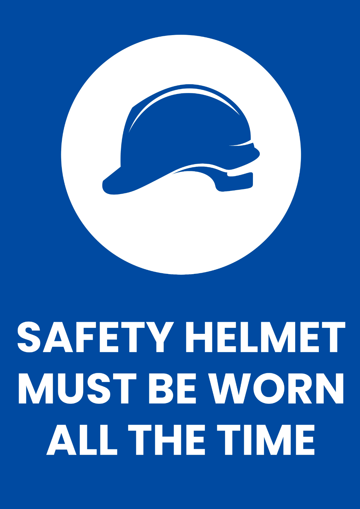 Free Safety Helmet Mining Sign Template to Edit Online