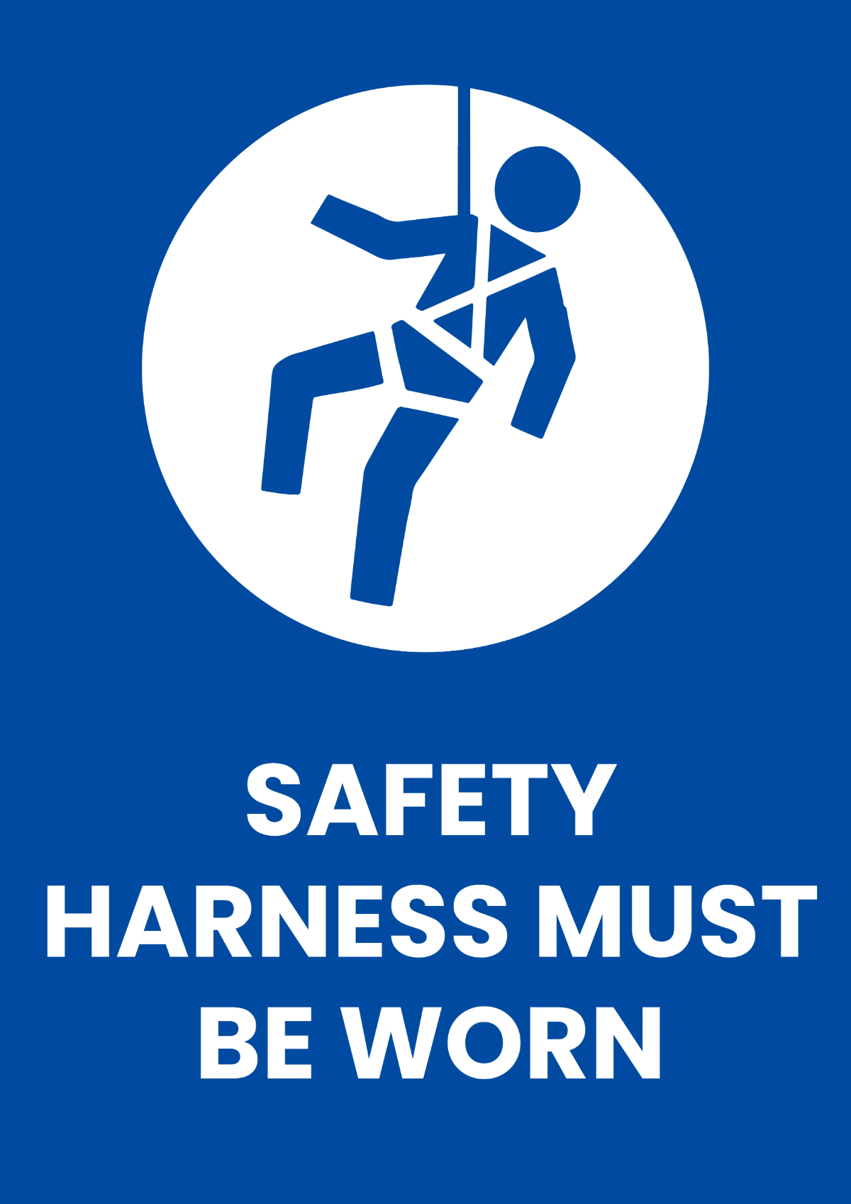 Free Safety Harness Mining Sign Template to Edit Online