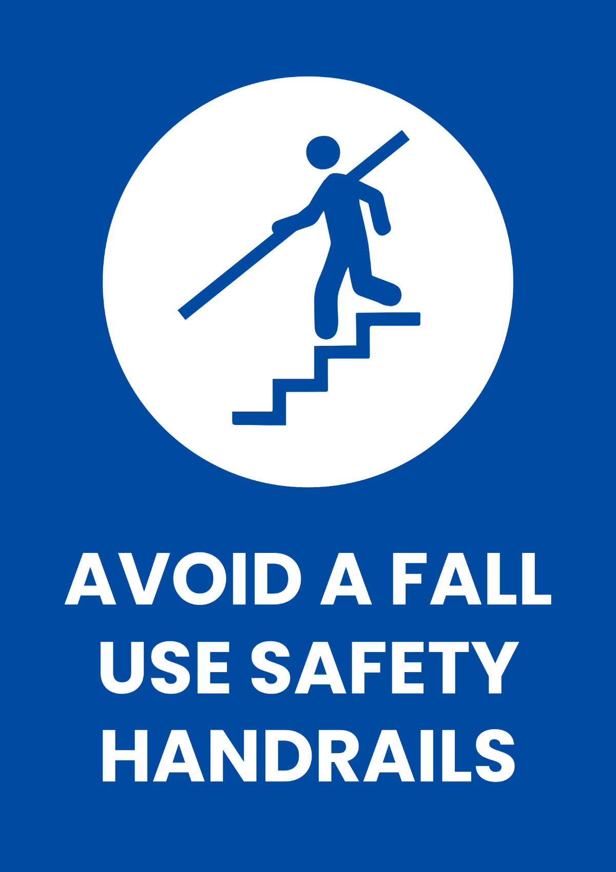 Free Safety Handrails Mining Sign Template to Edit Online