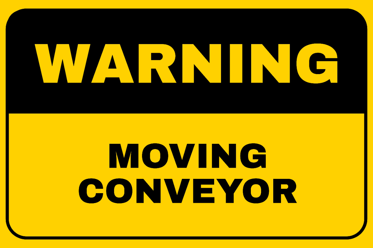 Free Moving Conveyor Hazard Mining Sign Template to Edit Online