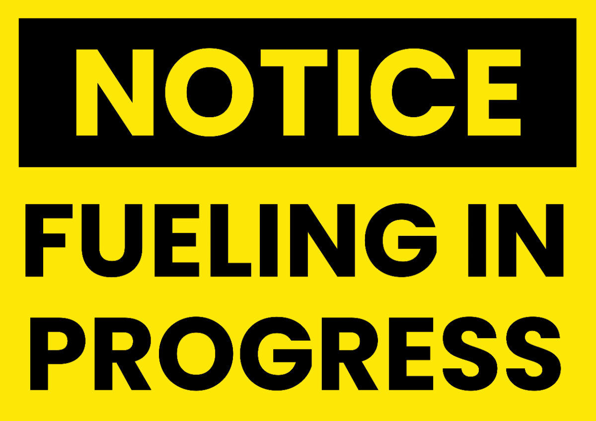 Free Aircraft Fueling Airport Sign Template to Edit Online