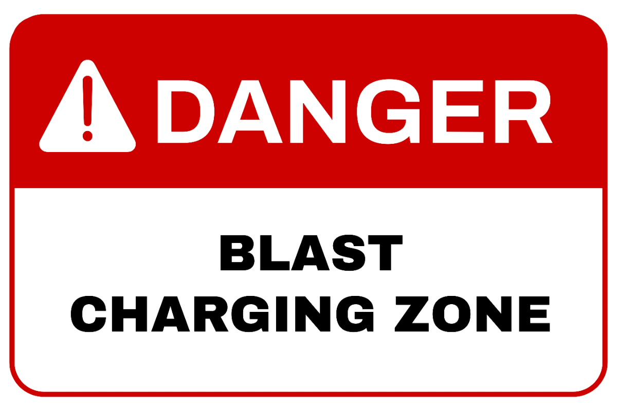 Free Blast Charging Zone Mining Sign to Edit Online