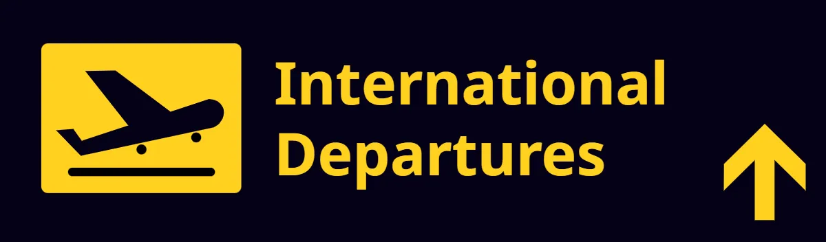 Free International Departures Airport Sign Template to Edit Online