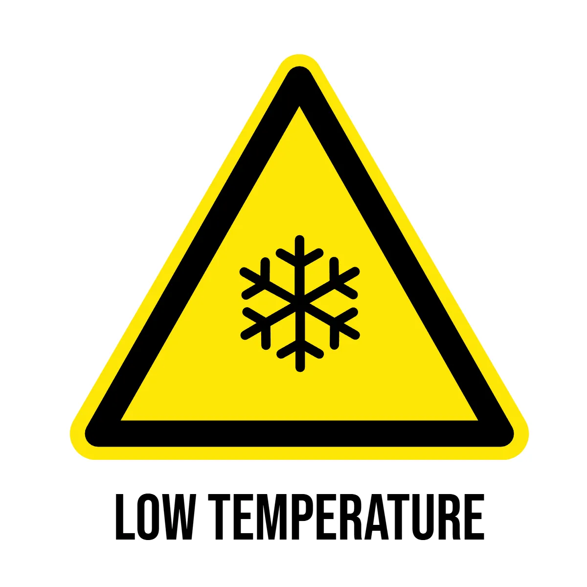 Free Low Temperature Hazard Sign Template to Edit Online