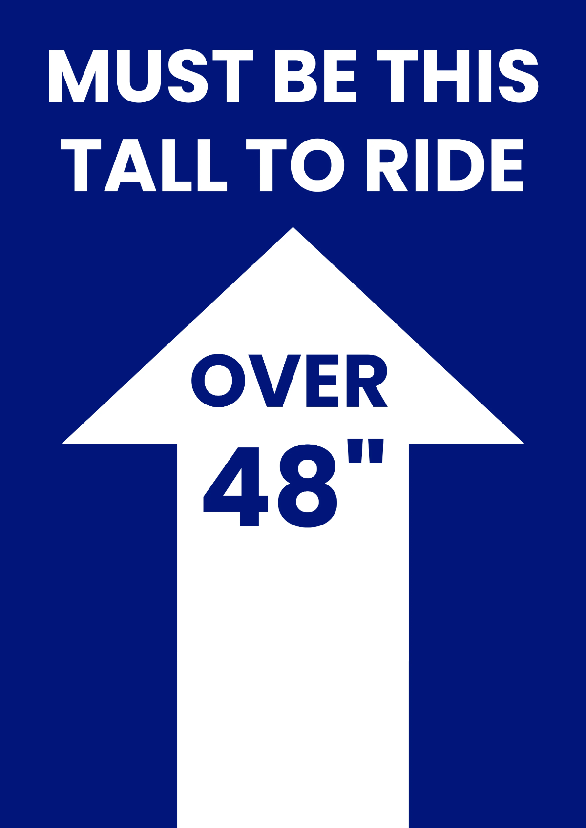 Free Height Restriction Amusement Park Sign Template to Edit Online