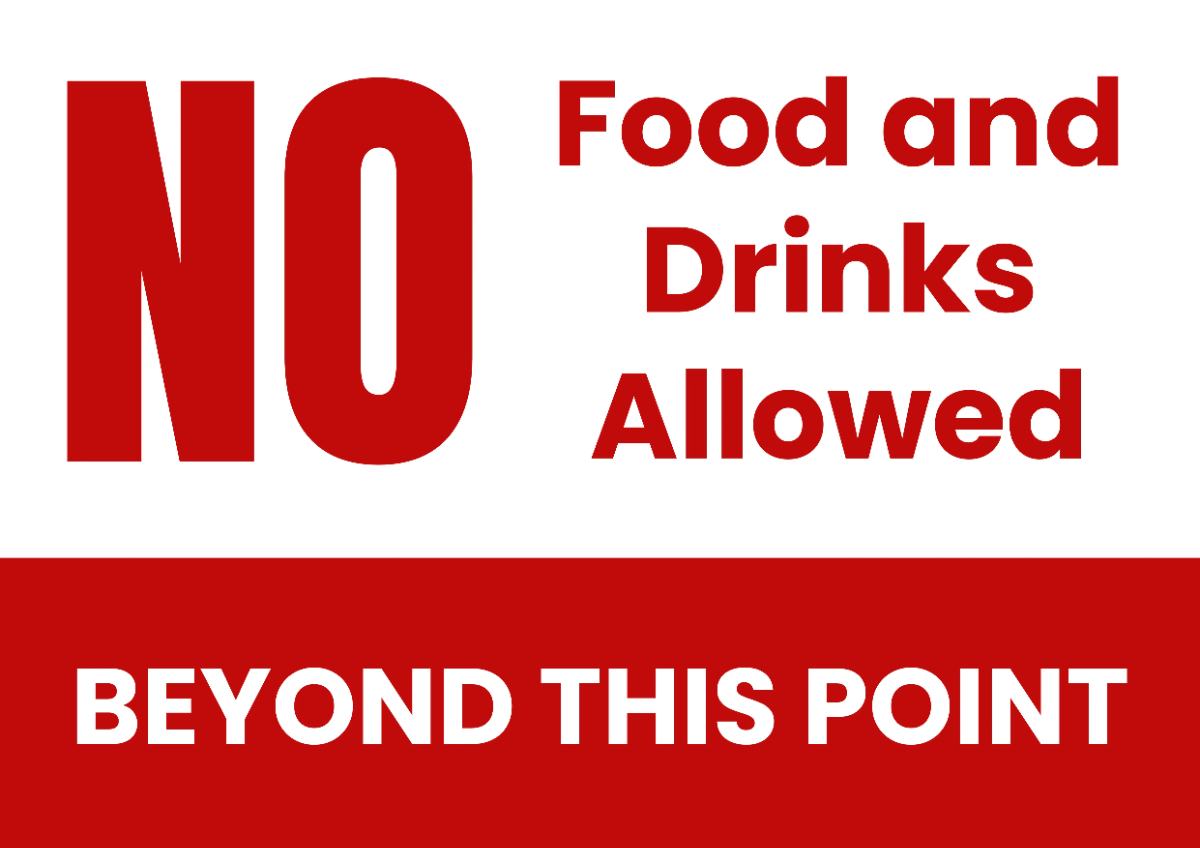 Free No Food and Drinks Amusement Park Sign Template to Edit Online
