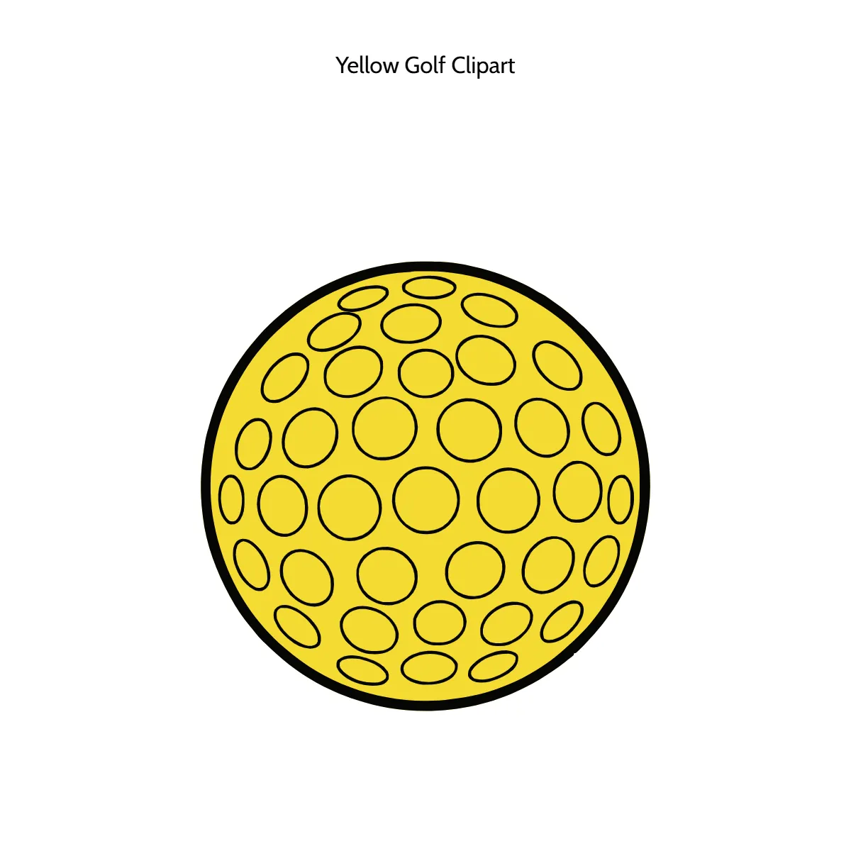 Yellow Golf Clipart