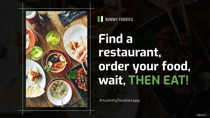 Free Food App Twitter Ad Template