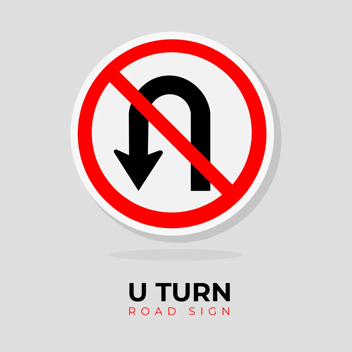Free Road Sign U Turn Clip Art Template to Edit Online