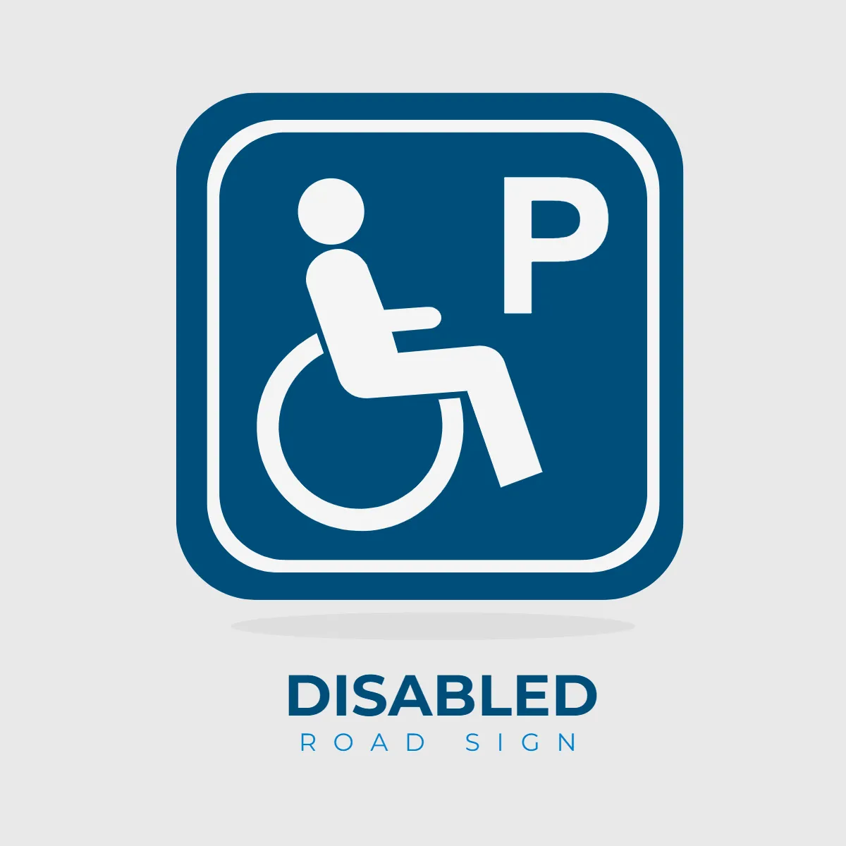 Road Sign Disability Clip Art Template