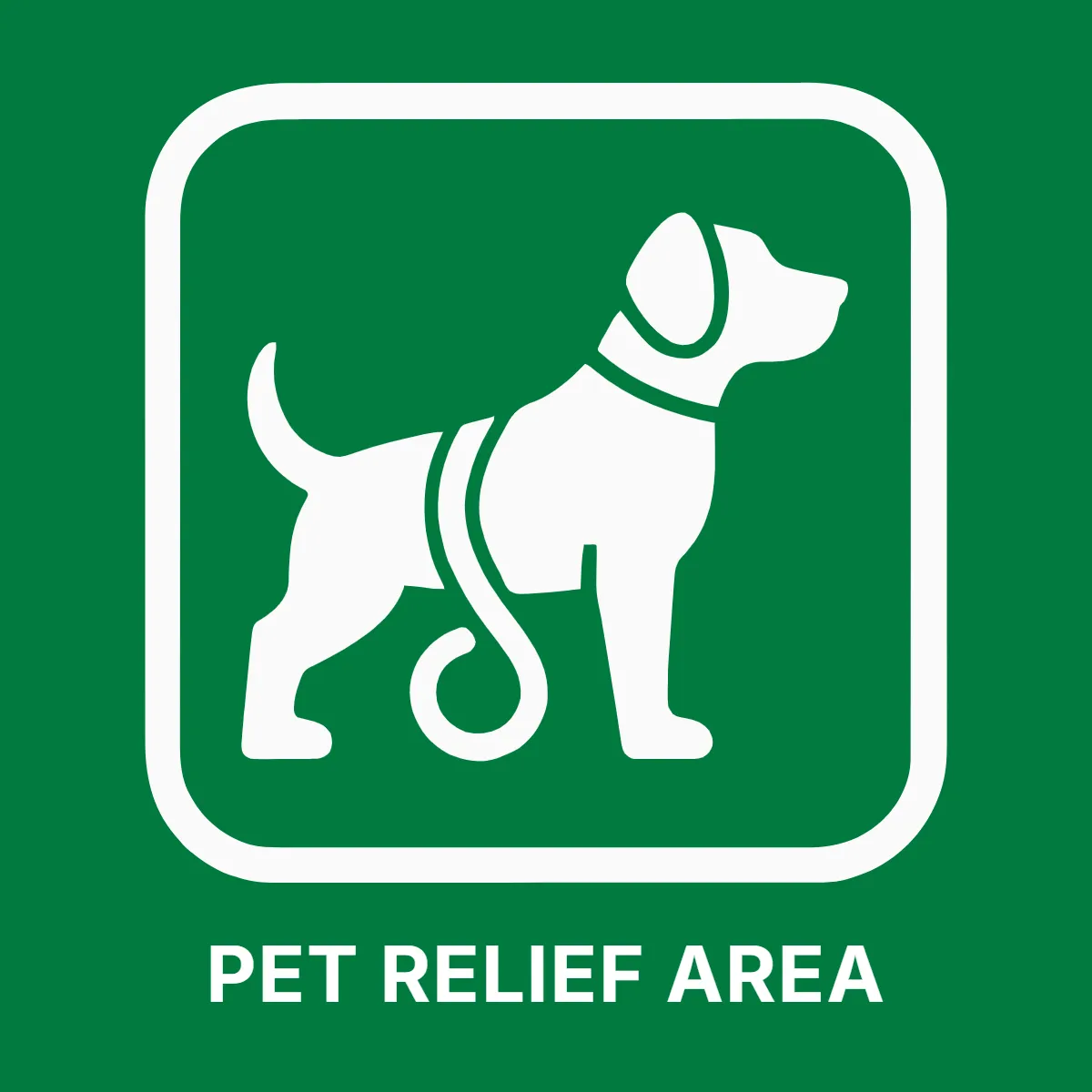 Pet Relief Area Airport Sign Template