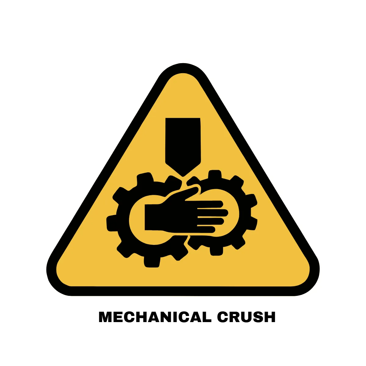 Mechanical Crush Hazard Sign Template