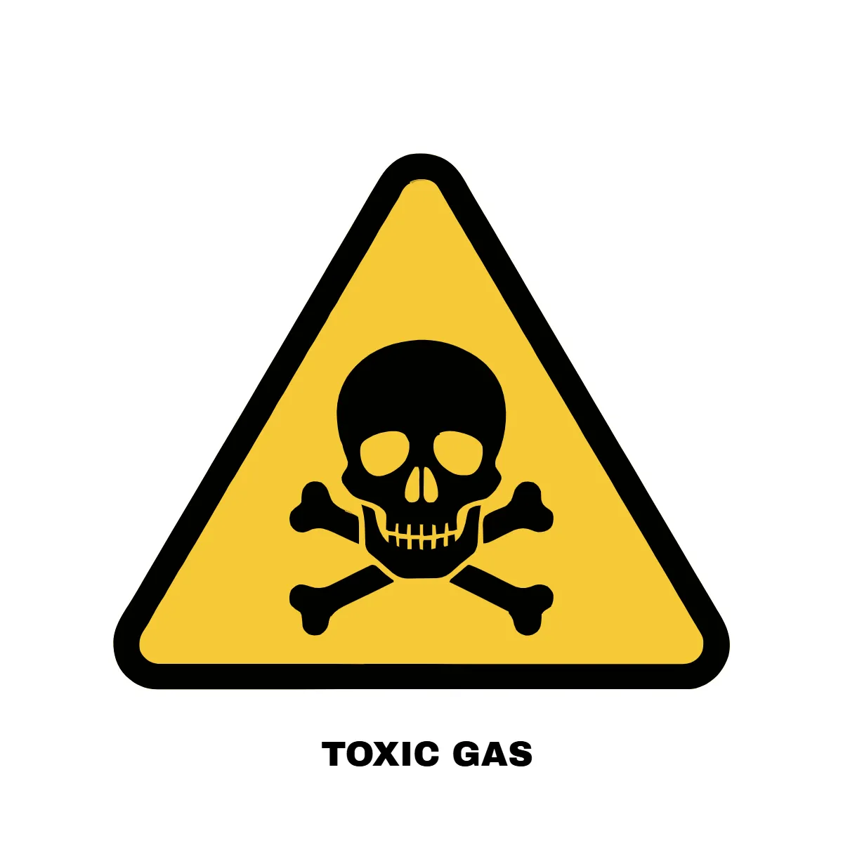 Toxic Gas Hazard Sign Template