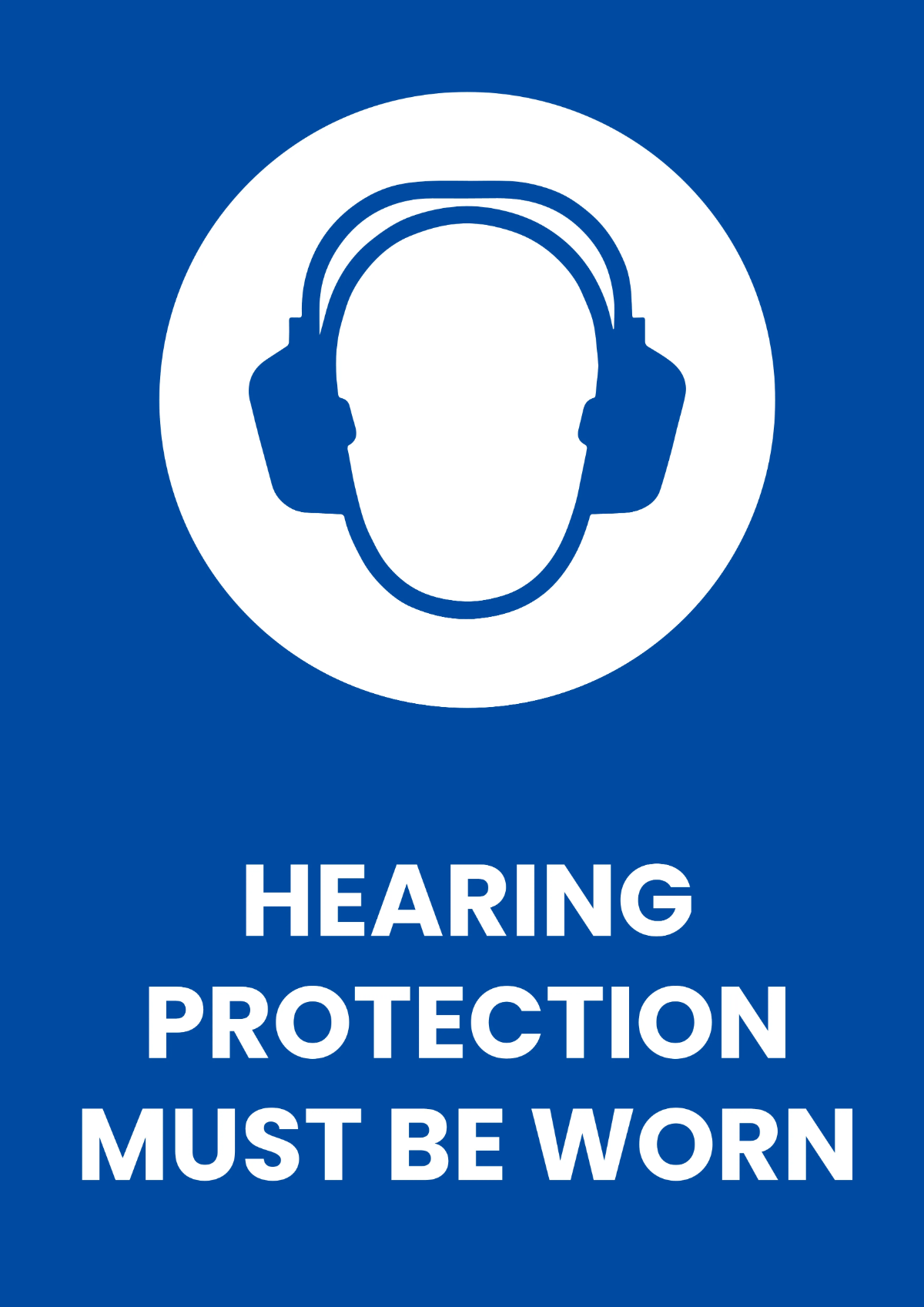 Free Hearing Protection Mining Sign Template to Edit Online