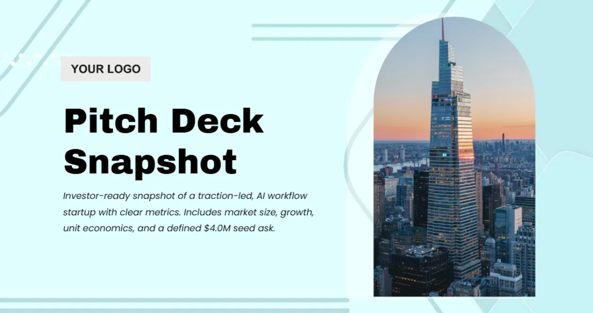 Creative Startup Pitch Deck