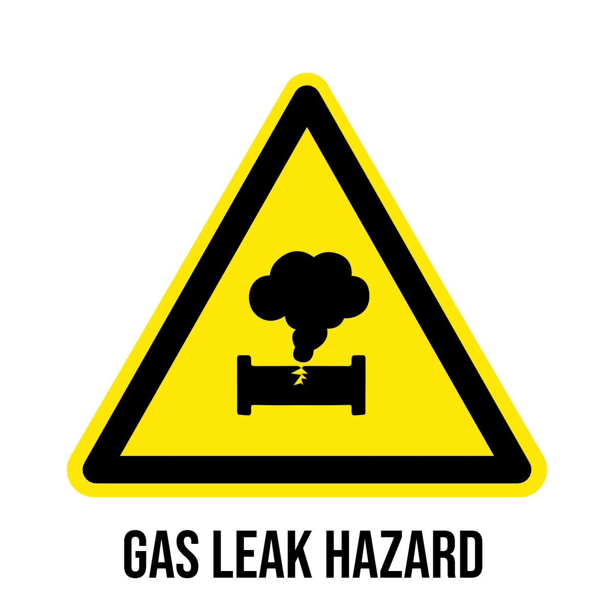 Gas Leak Hazard Sign Template