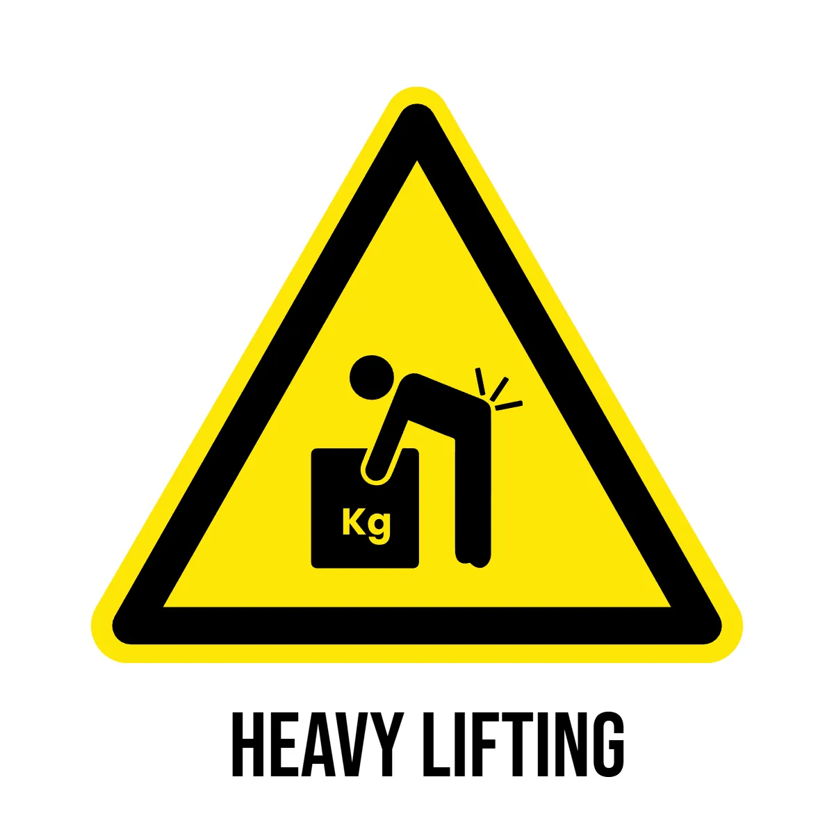Free Heavy Lifting Hazard Sign Template to Edit Online