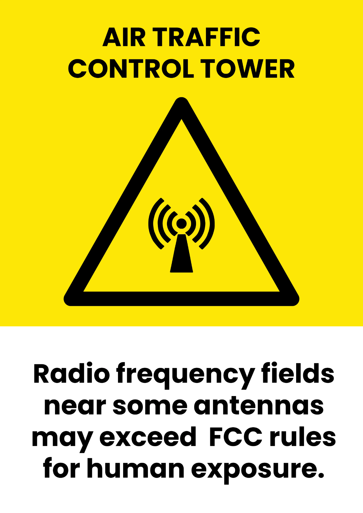 Free Tower RF Field Airport Sign Template to Edit Online