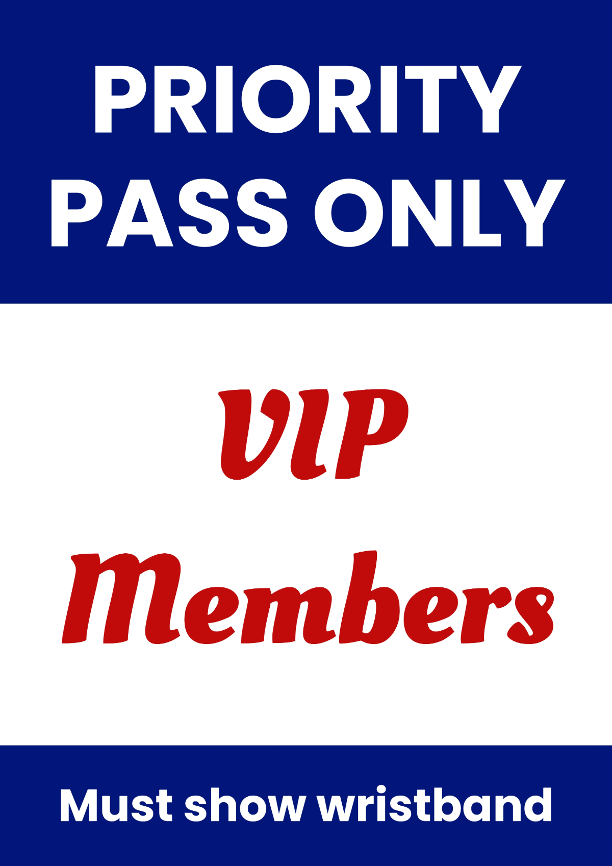 Free Priority Pass Theme Park Sign Template to Edit Online