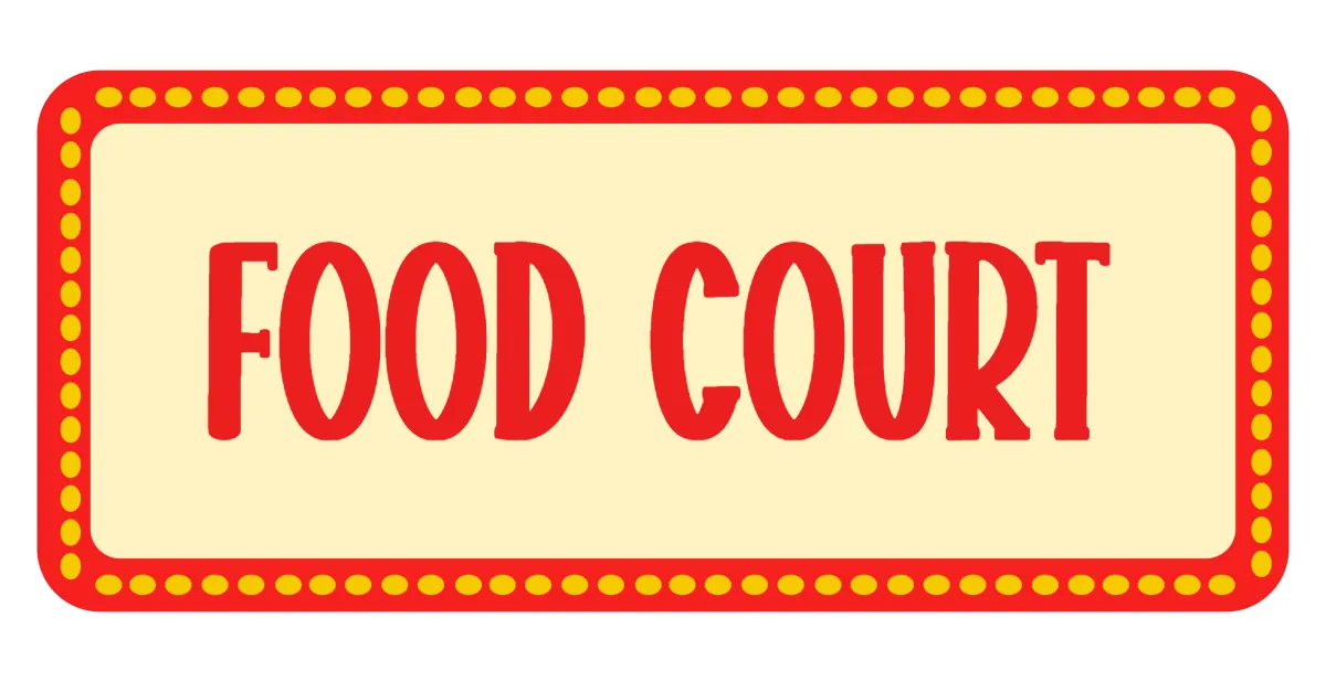 Food Court Amusement Park Sign Template