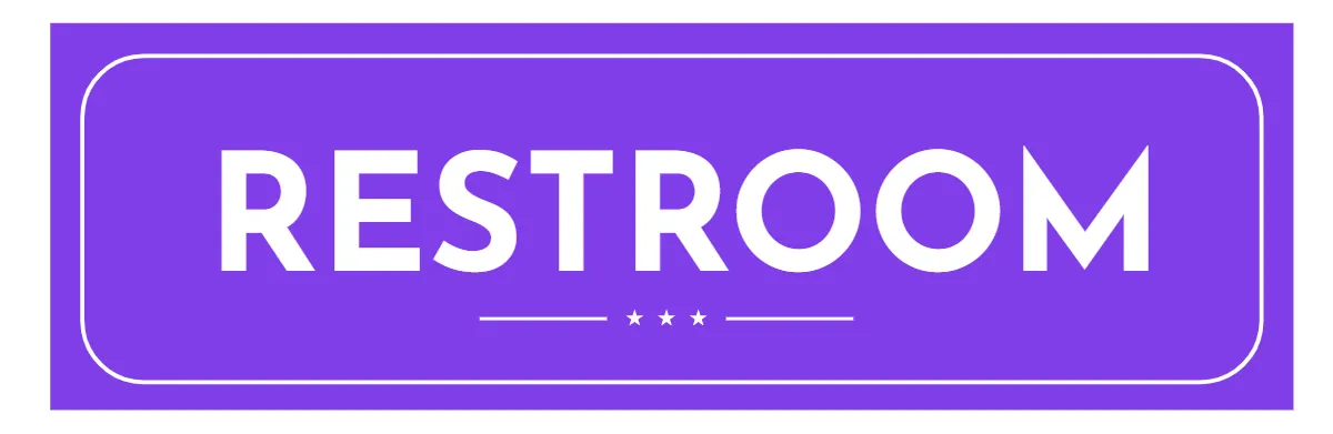 Restroom Amusement Park Sign Template
