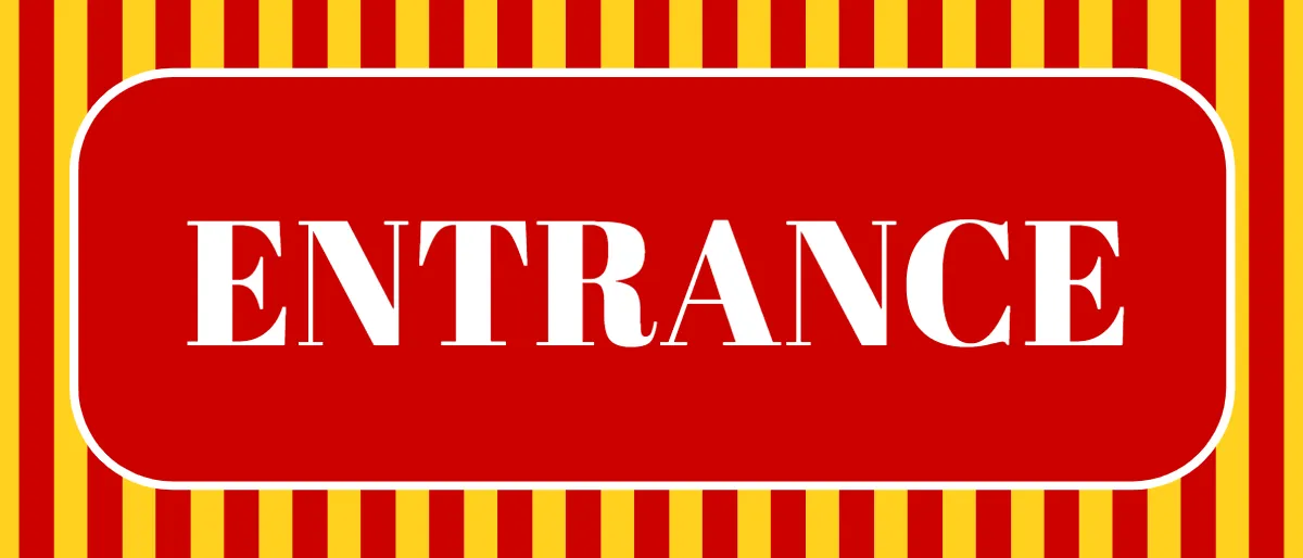 Entrance Amusement Park Sign Template