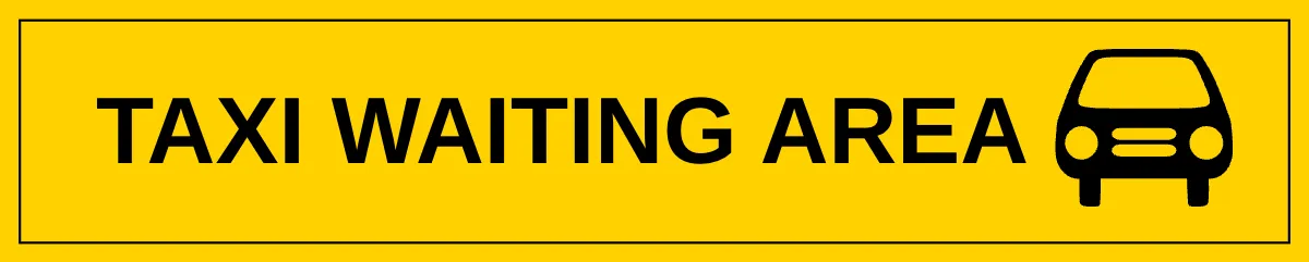 Free Taxi Waiting Area Airport Sign Template to Edit Online