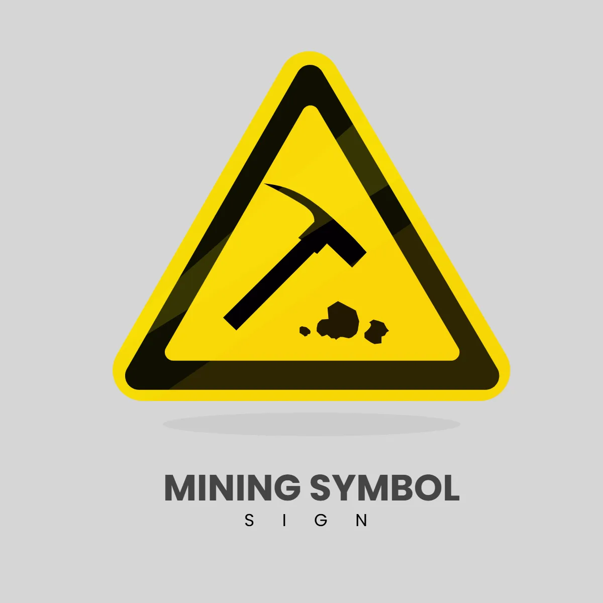 Mining Symbol Sign Clip Art Template