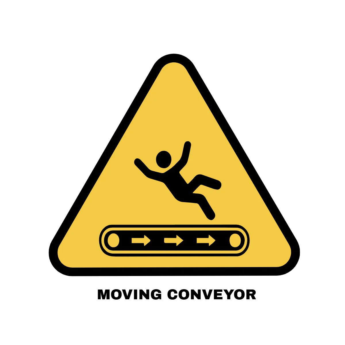 Moving Conveyor Belt Hazard Sign Template