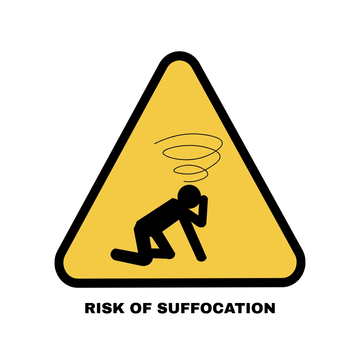 Risk of Suffocation Hazard Sign Template