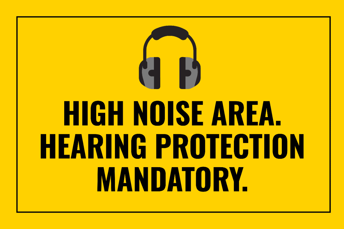 High Noise Area Mining Sign Template
