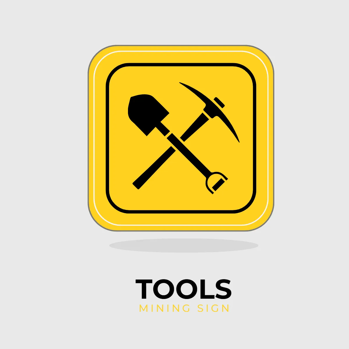 Free Mining Tools Sign Clip Art Template to Edit Online