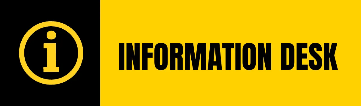 Information Desk Airport Sign Template